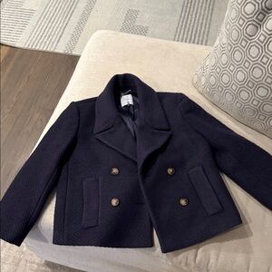 Women's Navy Double-Breasted Jacket